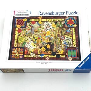 Ravensburger Jigsaw Puzzle Vintage Board Games Cards Dominos 1000 27x19